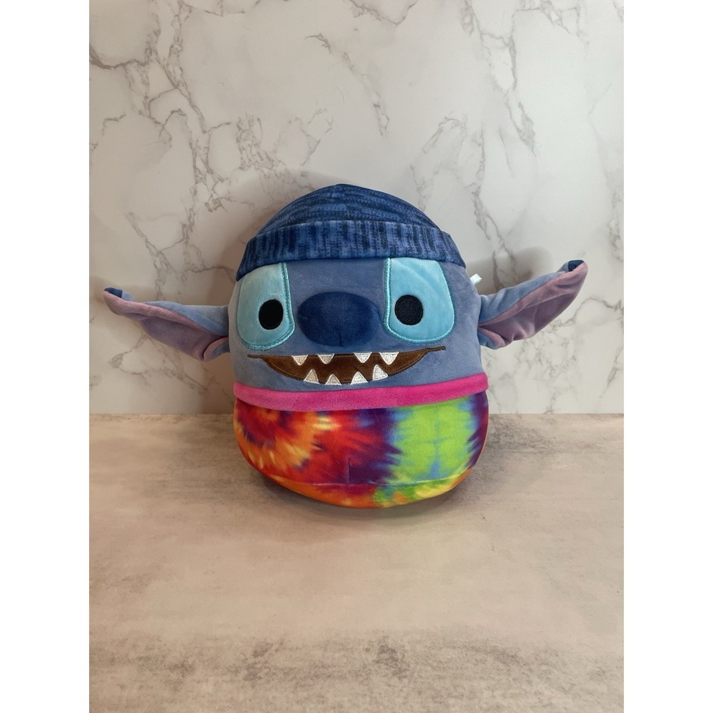 Squishmallow  8" Tie Dye Stitch with Beanie